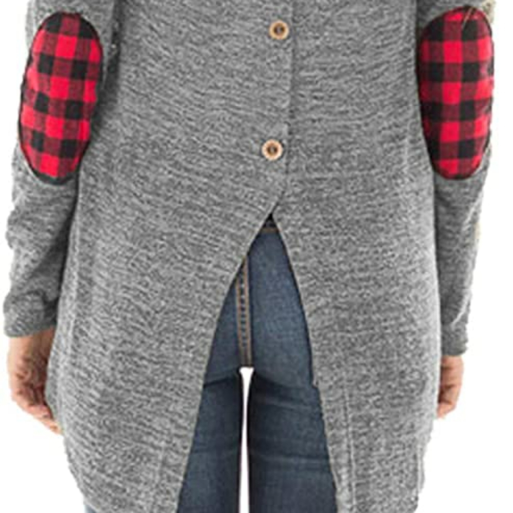 Long Sleeve elbow patchwork Tunic - Picture 7 of 7